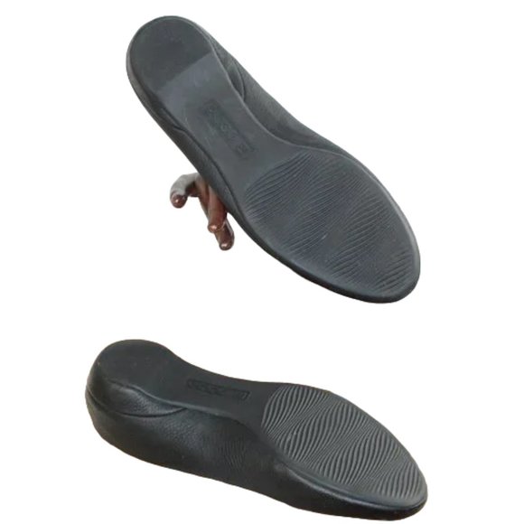 Ecco Black Nubuck Leather Styling Slip-On Flats, Size 36 (US 5 - 5.5) - Picture 5 of 5